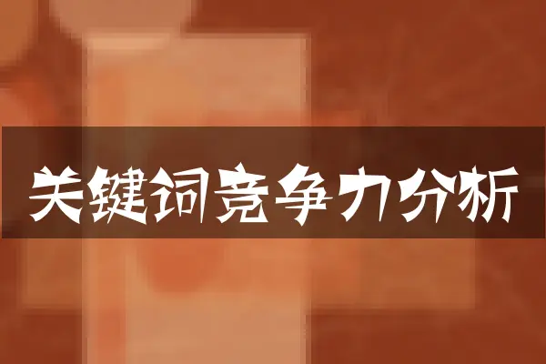关键词竞争力分析